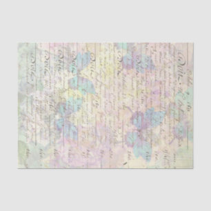 Faint Script mit Butterflys Decoupage Seidenpapier
