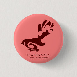 Faintail Neuseeland Aotearoa Bird Button