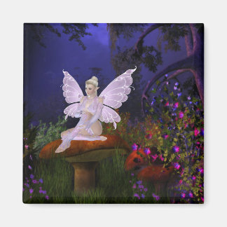 Faion on a Mushroom Design 3 - Fantasy Magnet