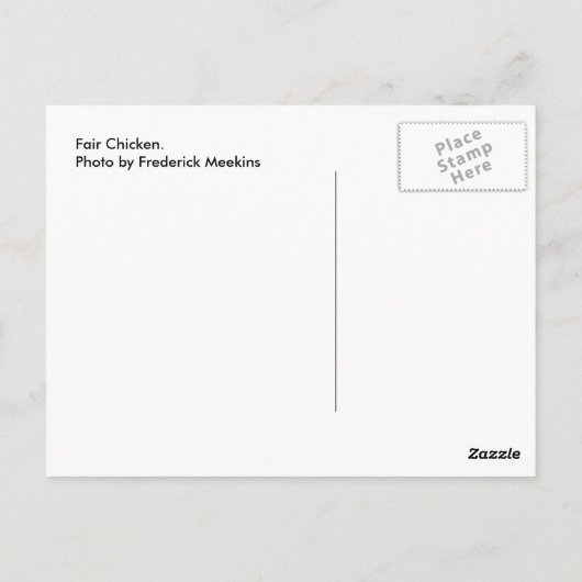 Fair Chicken Postkarte (Rückseite)