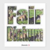 Fair Dinkum Aussie Slang Logo, Aufkleber (Blatt)