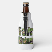 Fair Dinkum Aussie Slang Word with Kangaroos, Flaschenkühler (Flasche Rückseite)