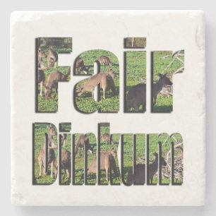 Fair Dinkum Aussie Sprichwort Logo, Steinuntersetzer