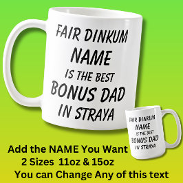 Fair Dinkum NAME BEST BONUS VATER Straya (Australi Kaffeetasse