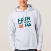 Fair Districts PA Aschgrauer Kapuzenpullover