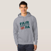 Fair Districts PA Classic Grau Kapuzenpullover Hoodie (Vorne ganz)