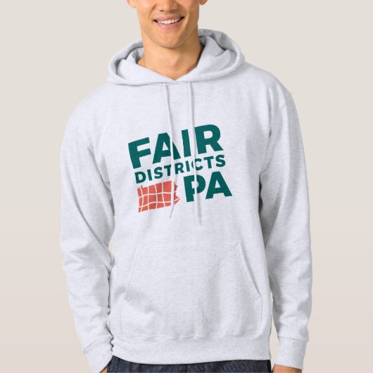 Fair Districts PA Classic Grey Hoodie (Vorderseite)