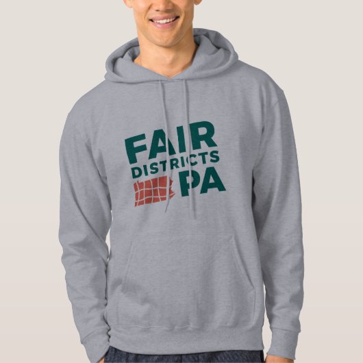 Fair Districts PA Classic Grey Kapuzenpullover Hoodie (Vorderseite)