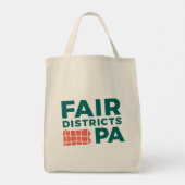 Fair Districts PA Lebensmittelgeschäft Tasche (Rückseite)