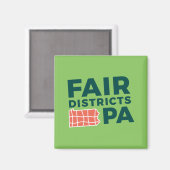Fair Districts PA Limon Logo Small Magnet (Vorderseite/Rückseite)