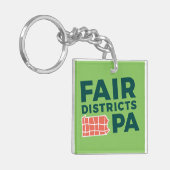 Fair Districts PA-Schlüsselanhänger Schlüsselanhänger (Vorderseite links)