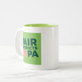 Fair Districts PA Tasse w Green Interior (Vorderseite Links)