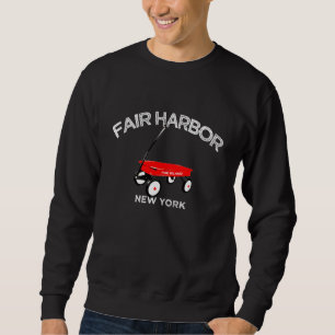 FAIR HARBOR Fire Island roter Wagen Sommer LI NY Sweatshirt