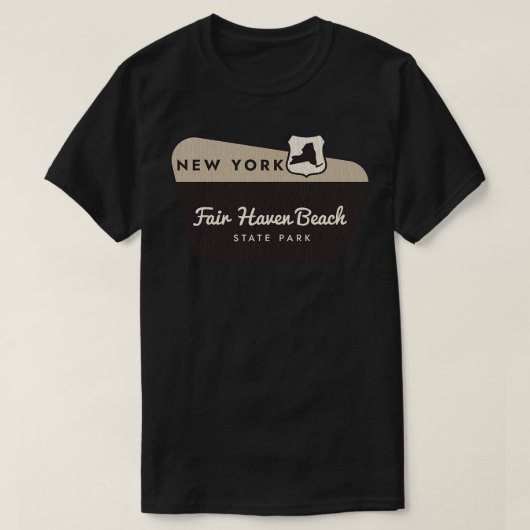 Fair Haven Beach Staat Park New York Begrüßungszei T-Shirt (Design vorne)