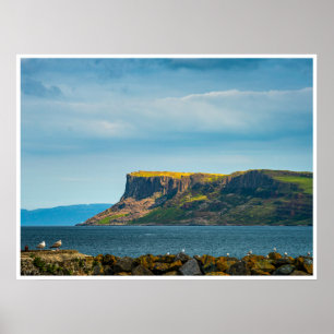 Fair Head Nordirland Wandkunst Klippen Druck Poster