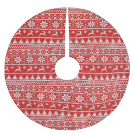 Fair Isle Christmas Polyester Weihnachtsbaumdecke