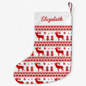 Fair Isle Christmas Sweater Muster Kleiner Weihnachtsstrumpf (Rückseite)