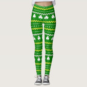 Fair Isle Clover St. Patrick's Day Leggings (Vorderseite)