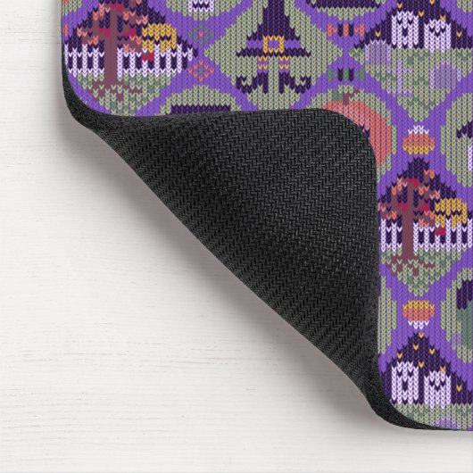 Fair Isle Cute Halloween Knitted Mousepad (Ecke)