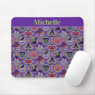 Fair Isle Cute Halloween Knitted Mousepad