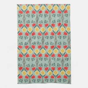Fair Isle Fairisle-Blumen-Retro-Hipster-Muster Handtuch