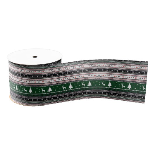 Fair Isle Holiday Knit Ripsband (Spule)