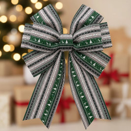 Fair Isle Holiday Knit Satinband