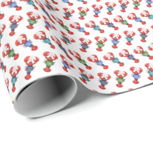 Fair Isle Hummer Geschenkpapier