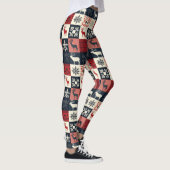 Fair Isle Knitted Patchwork | Holiday Reindeer Leggings (Rechts)