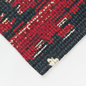 Fair Isle Knitted Patchwork | Rustikaler Rentier Fleecedecke (Ecke)