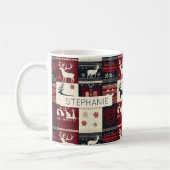 Fair Isle Knitted Patchwork | Rustikaler Rentier Kaffeetasse (Links)