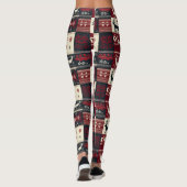 Fair Isle Knitted Patchwork | Rustikaler Rentier Leggings (Rückseite)