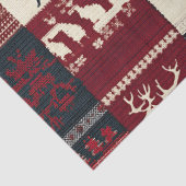 Fair Isle Knitted Patchwork | Rustikaler Rentier Seidenpapier (Detail)