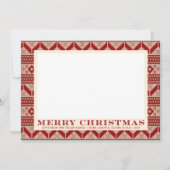 Fair Isle Knitted Sweater Muster Weihnachten Karte (Vorderseite)