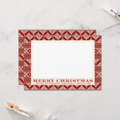 Fair Isle Knitted Sweater Muster Weihnachten Karte (Vorderseite/Rückseite Beispiel)