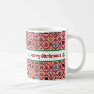Fair Isle Knitter Ugly Sweater Weihnachtsmuster Kaffeetasse