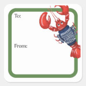 Fair Isle Lobsters Square Sticker (Vorderseite)
