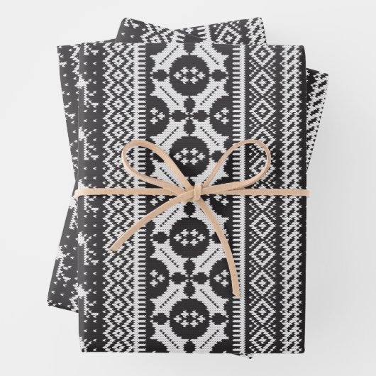 Fair Isle Strick Sweater Geschenkpapier Set (Beispiel)