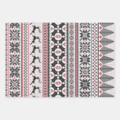 Fair Isle Strick Sweater Geschenkpapier Set (Vorderseite 3)