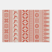 Fair Isle Strick Sweater Geschenkpapier Set (Vorderseite)