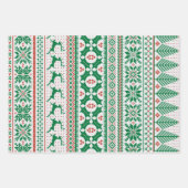 Fair Isle Strick Sweater Geschenkpapier Set (Vorderseite 2)