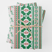 Fair Isle Strick Sweater Geschenkpapier Set (Beispiel)