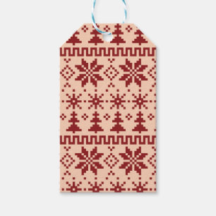 Fair Isle Weihnachten Geschenkanhänger