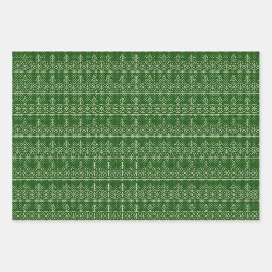 Fair Isle Weihnachten Geschenkpapier Set (Vorderseite)