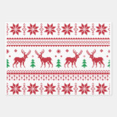 Fair Isle Weihnachtsdesign Wrapping Paper Sets Geschenkpapier Set (Vorderseite)