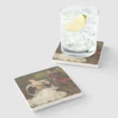 Fair ist meine Liebe (von Edwin Austin Abbey) Steinuntersetzer (Seitenansicht)