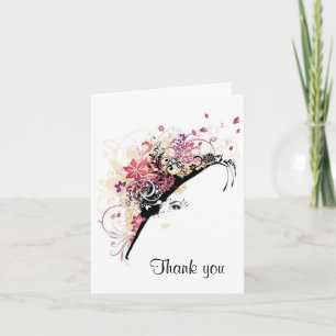 Fair Lady Birthday Bridal Shower Hochzeitsparty Dankeskarte