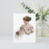 Fair Maiden Teases a Kitten Postkarte (Stehend Vorderseite)