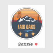 Fair Oaks, Indiana Aufkleber (Blatt)