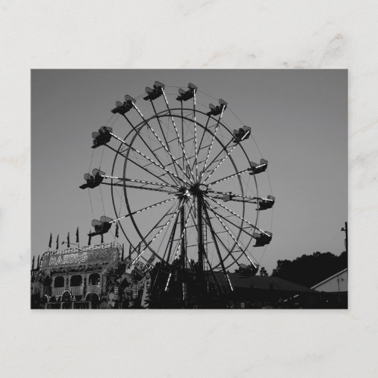 Fair Time Fun Reiten auf dem Riesenrad und Karneva Postkarte (Vorderseite)